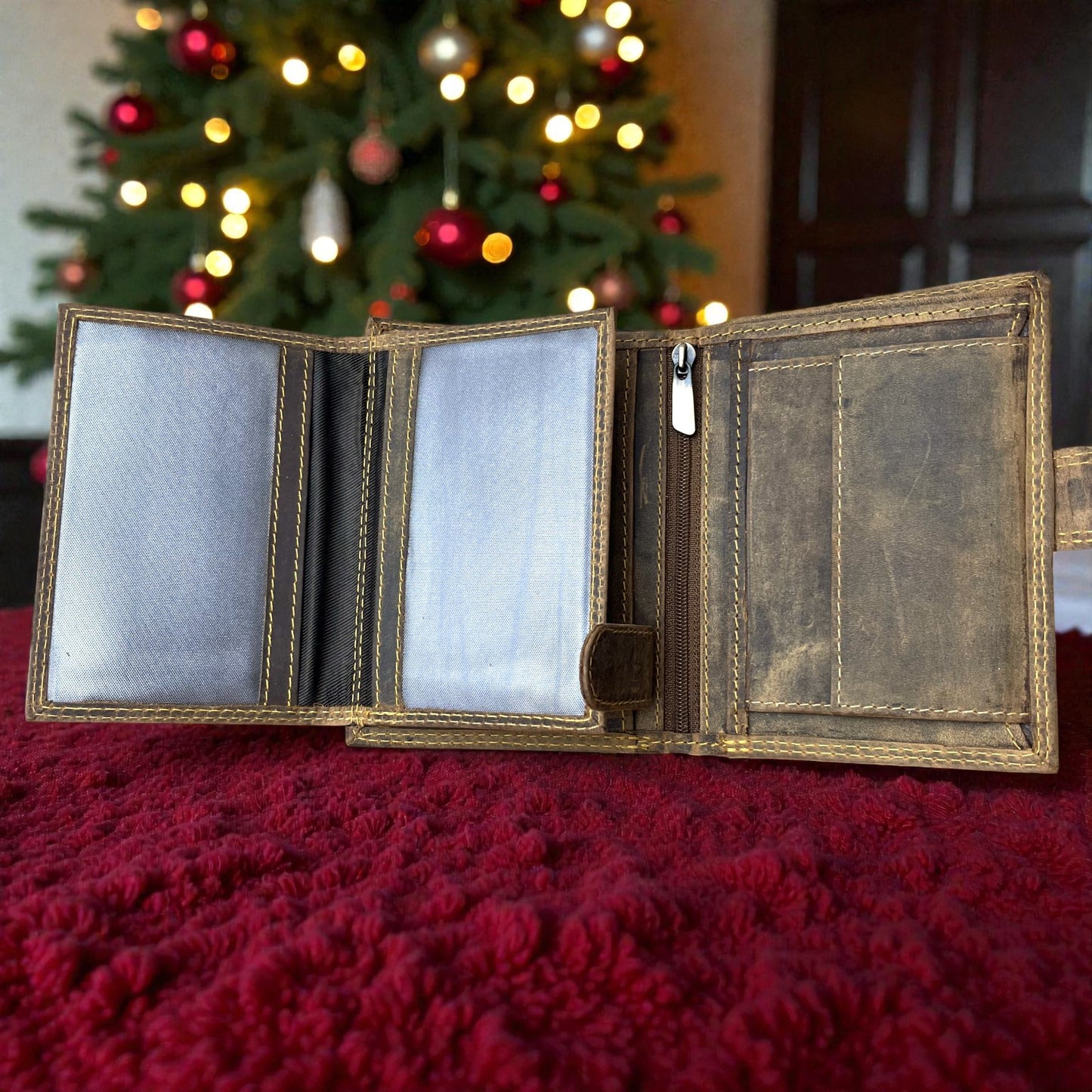 Örök emlék pénztárca barna bőr (álló)