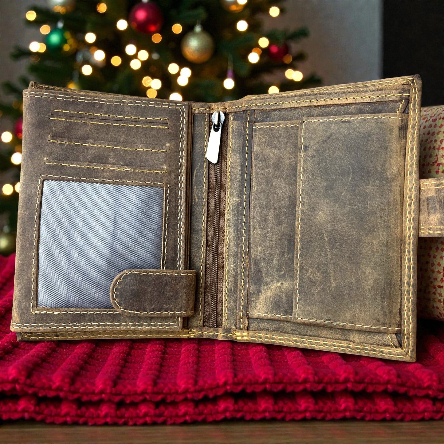 Örök emlék pénztárca barna bőr (álló)