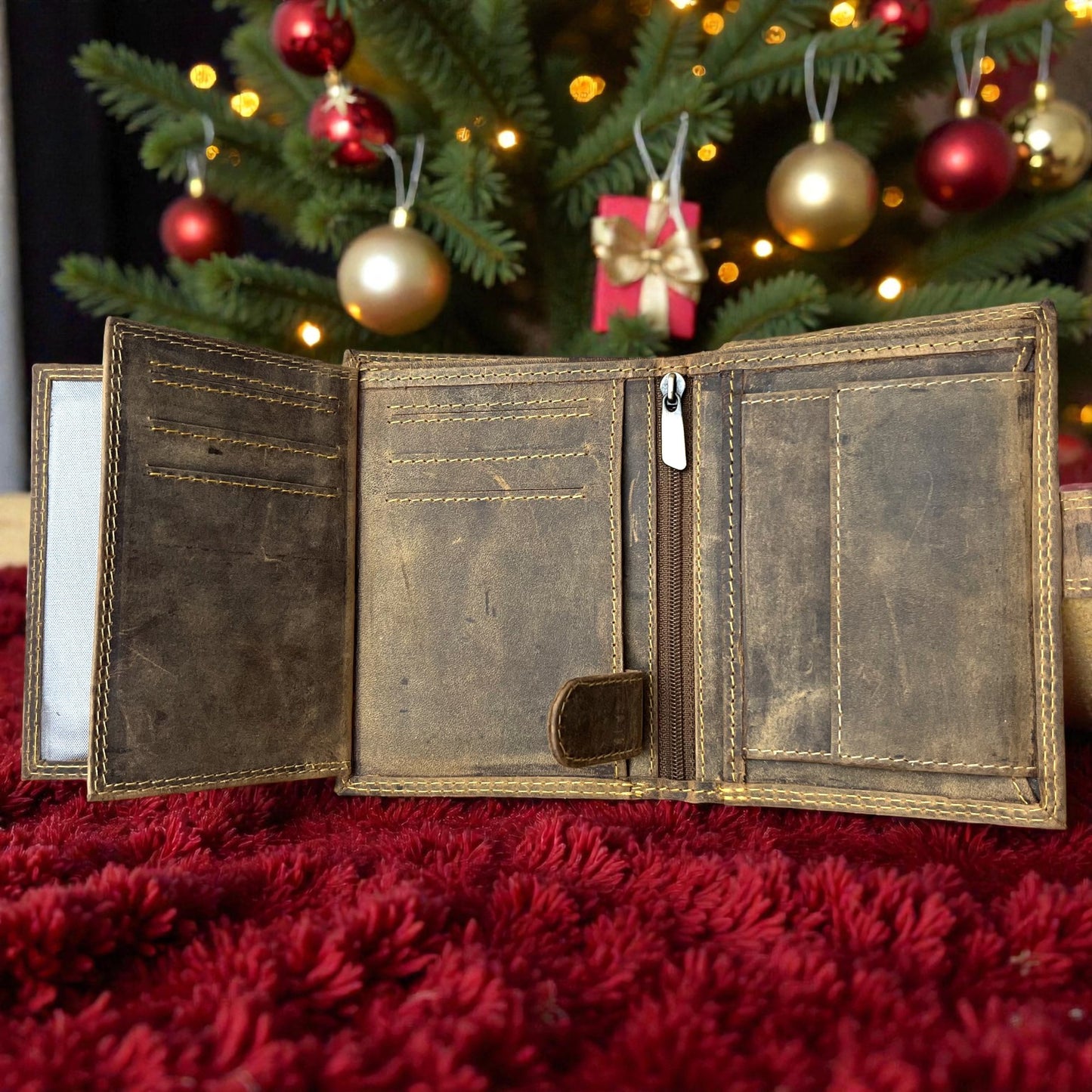 Örök emlék pénztárca barna bőr (álló)